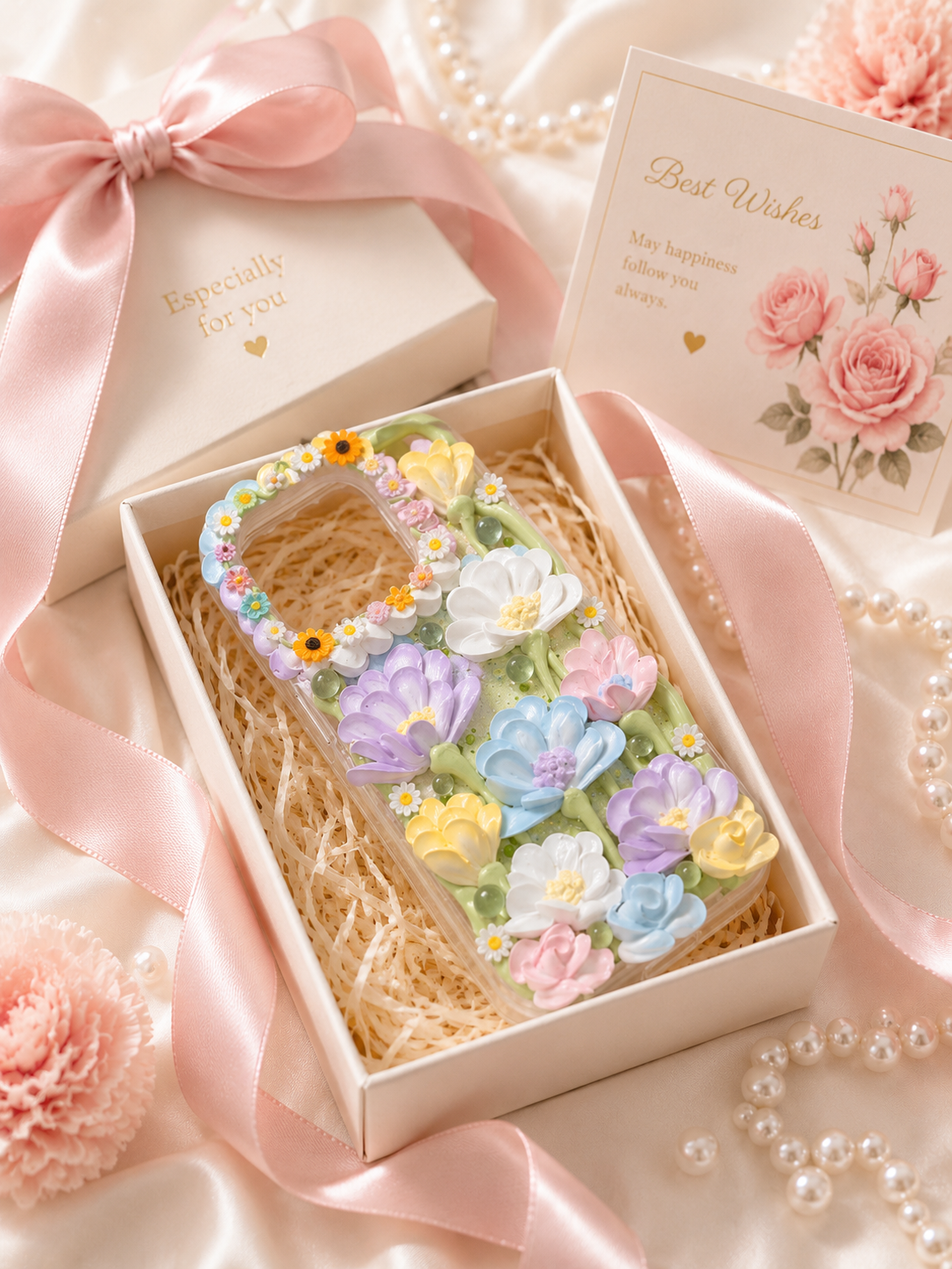 Rainbow Garden 3D Floral Decoden Phone Case