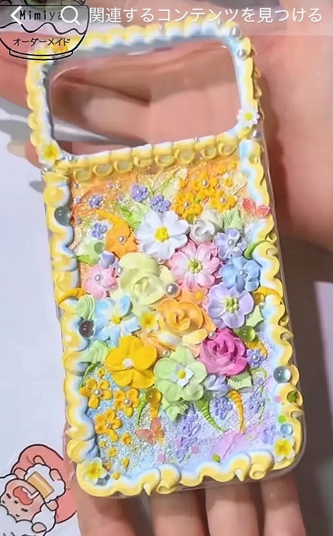 Design 2 - Vibrant Oil-Painting Garden Decoden Phone Case custom reference photo
