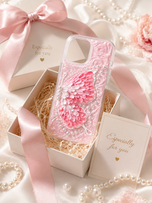 蝶々デコデン スマホケース
