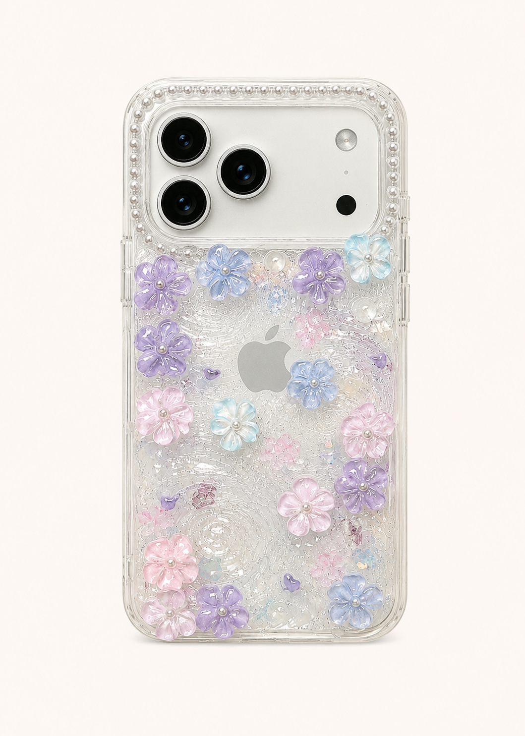 Clear Floral Phone Case