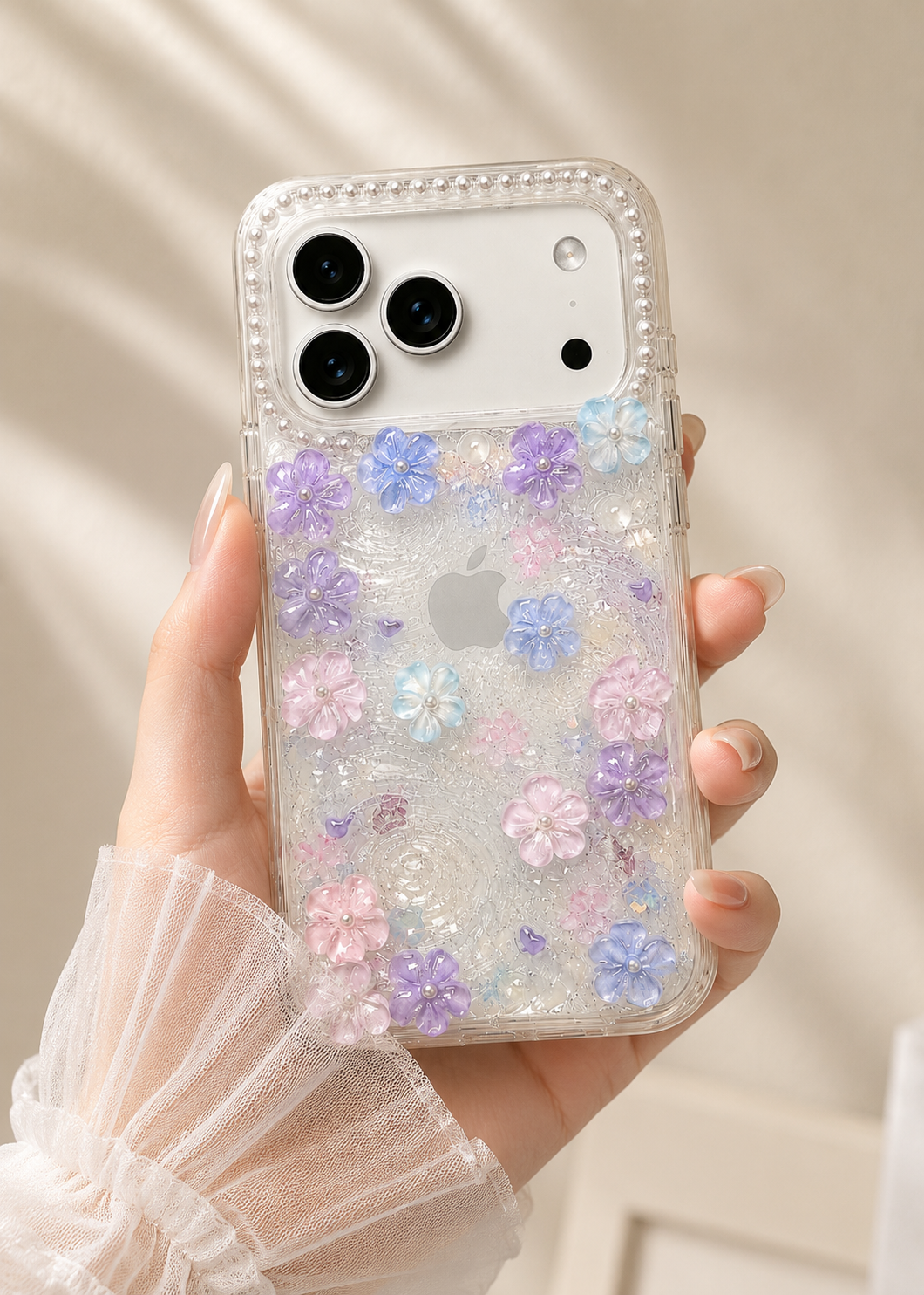 Clear Floral Phone Case