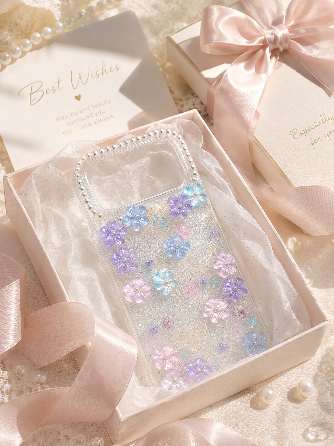 Clear Floral Phone Case