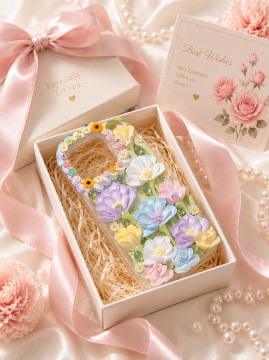 Rainbow Garden 3D Floral Decoden Phone Case