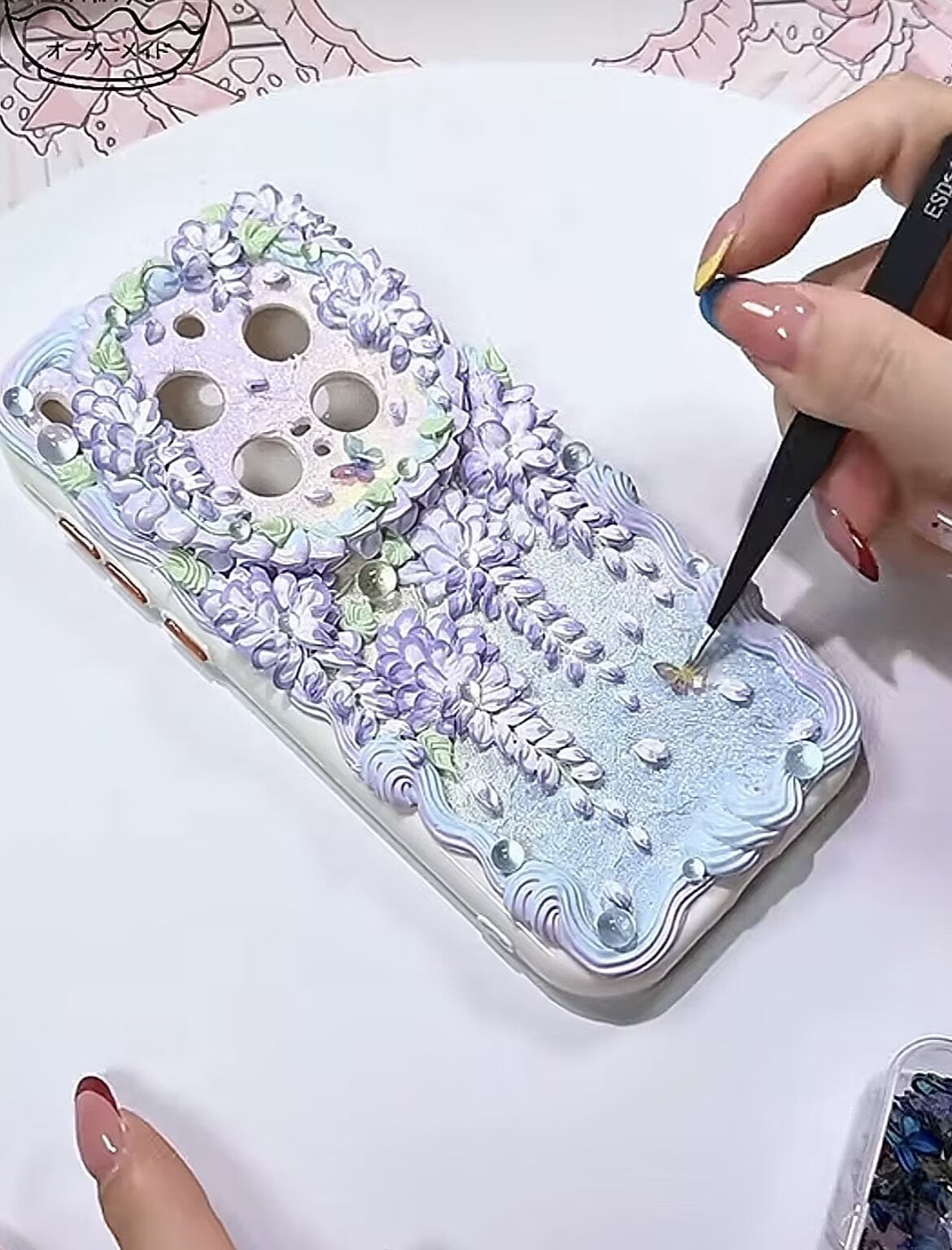 Jessica custom wisteria floral decoden phone case